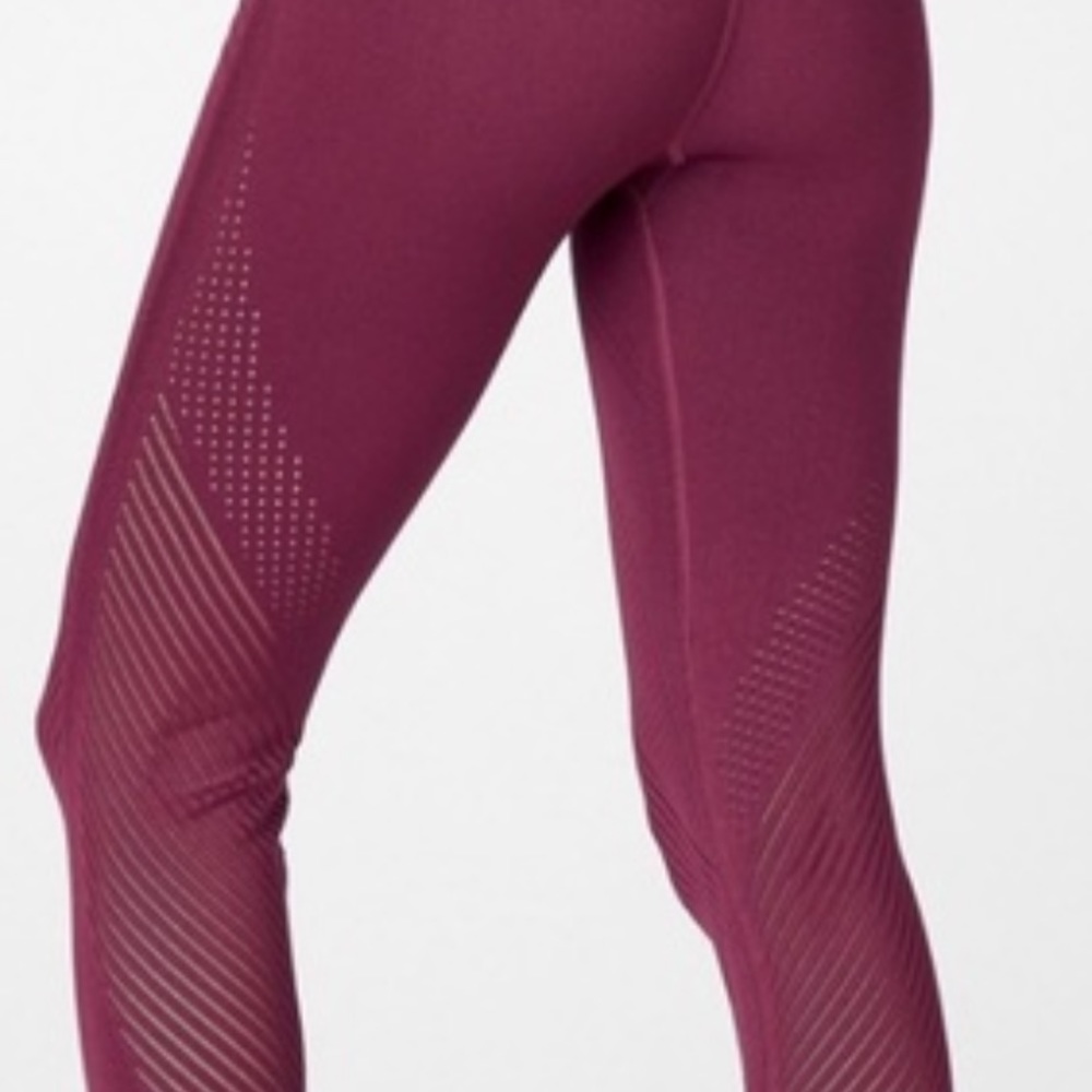 Burgundy Fabletics leggings